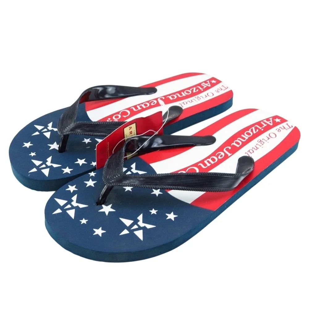 Arizona Jeans Sz 6-7‎ M Multicolor Flip Flop Synthetic Women Sandals
